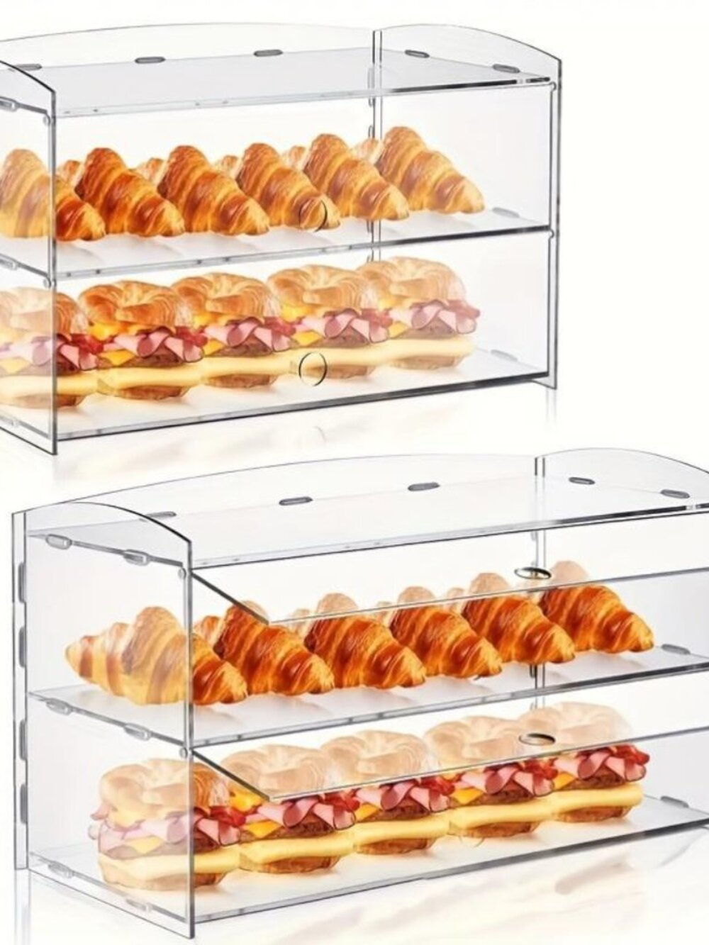 Acrylic Cake Carrier Box, Reusable Clear Pastry Storage Container for Home Baker